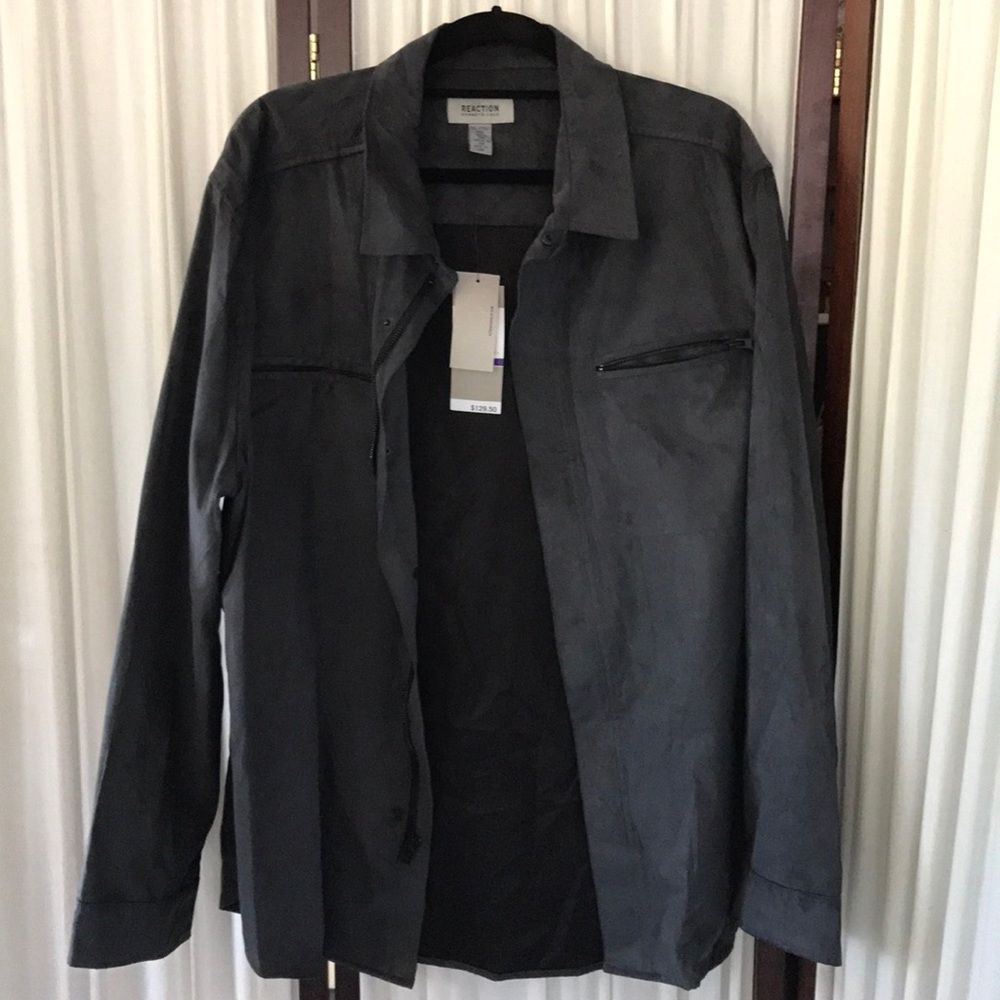 Reaction Kenneth Cole faux suit shirt jacket New